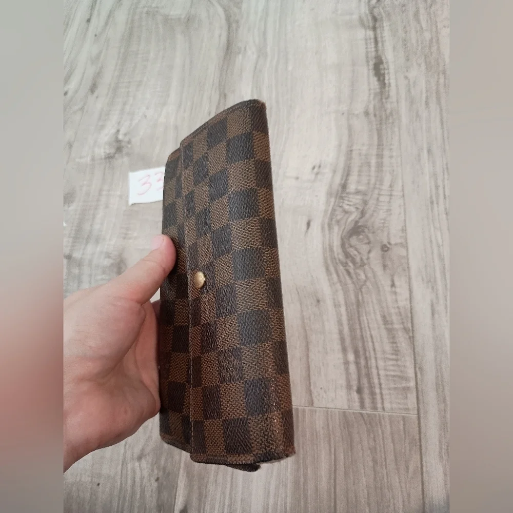 Checkered Brown and Black Wallet